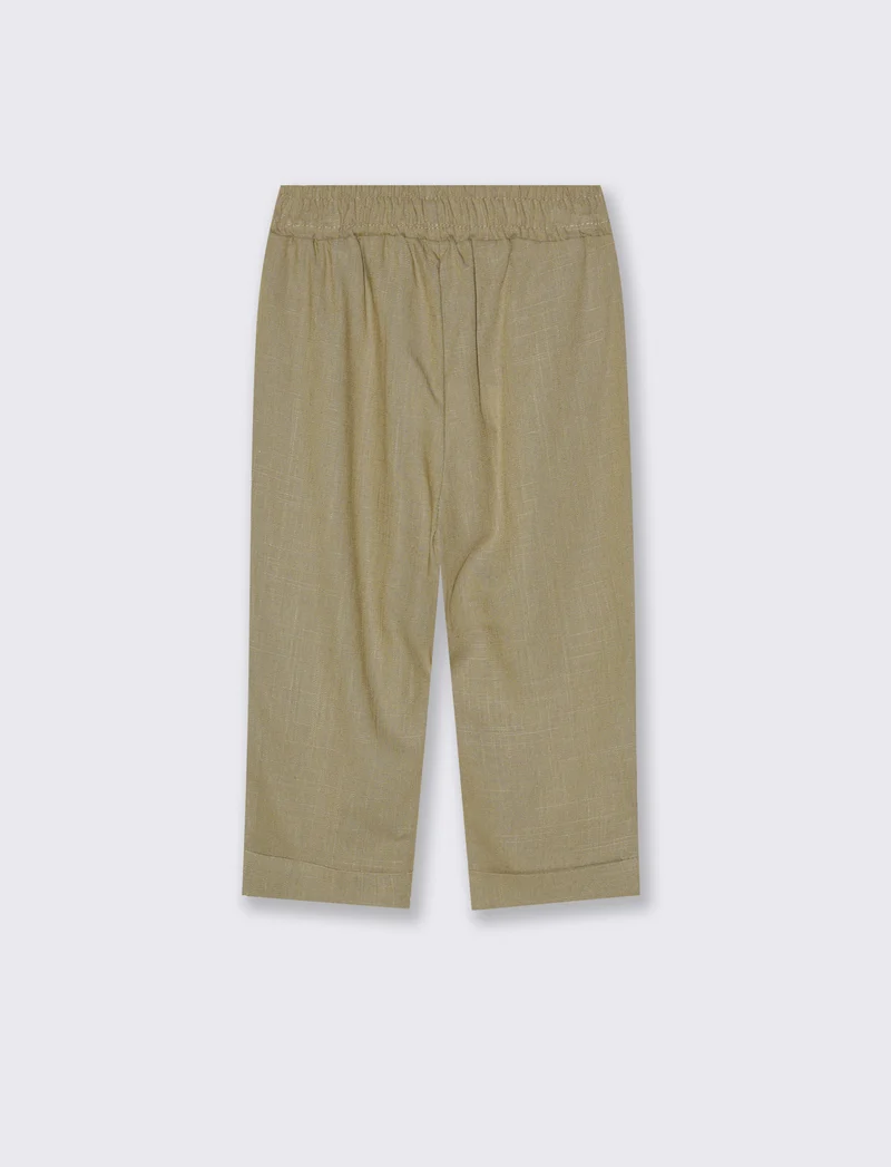 pantaloni in misto lino - Beige