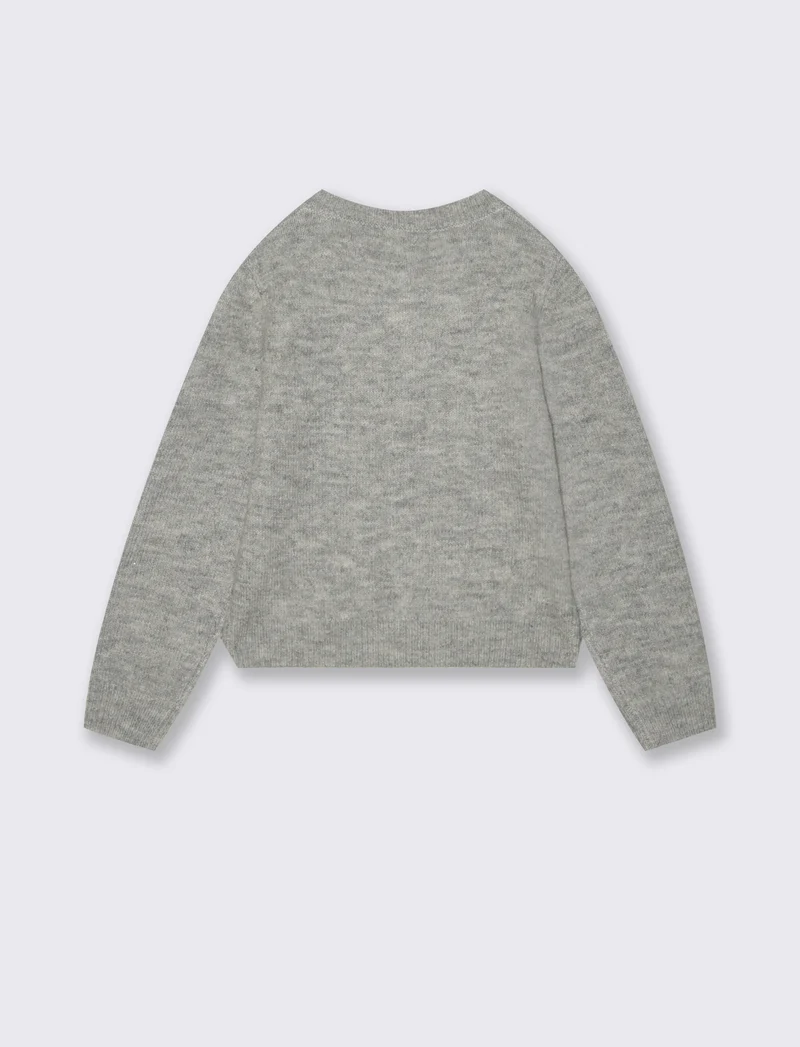 MAGLIA CON BOTTONI - Grigio