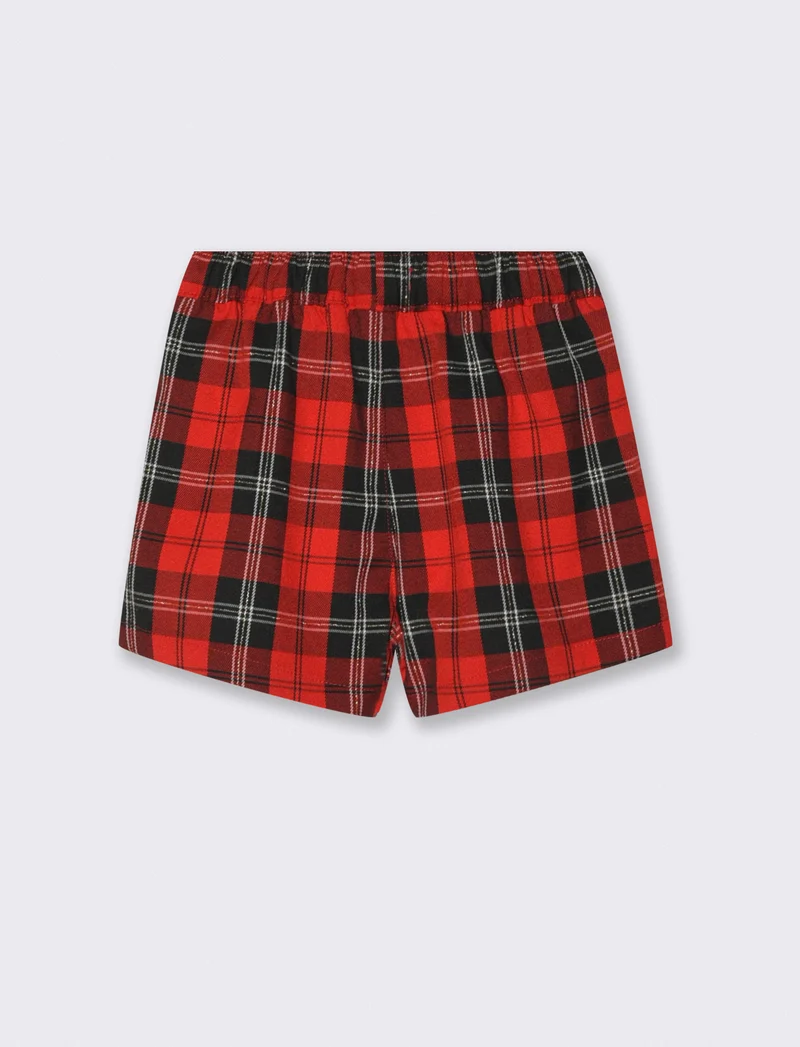 Pantaloncini tartan - Rosso