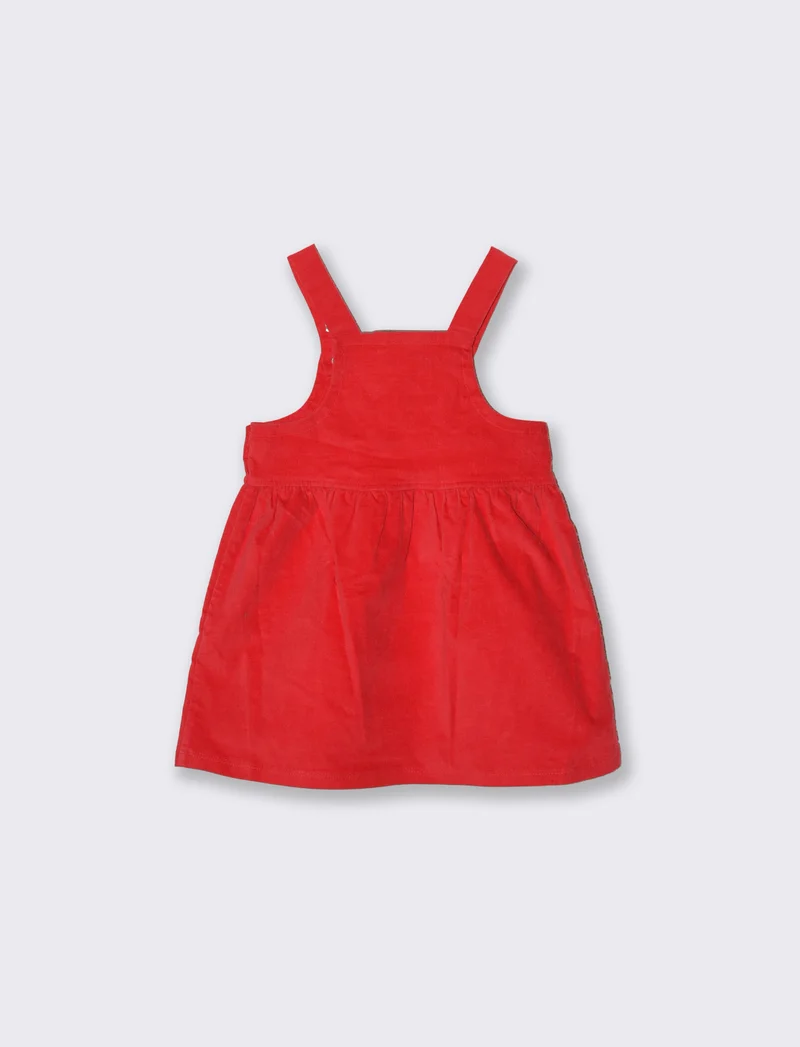 Salopette con tasca a cuore - Rosso