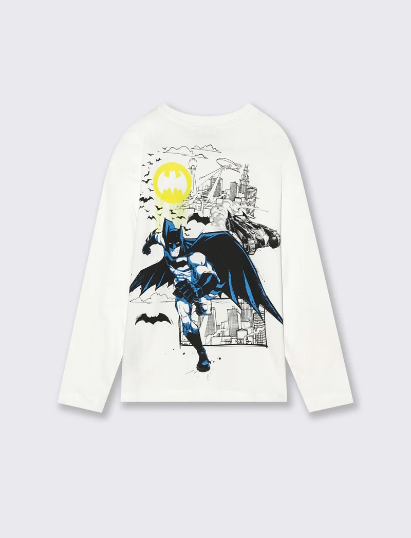 T-SHIRT GIRO COLLO DC COMIC - Bianco