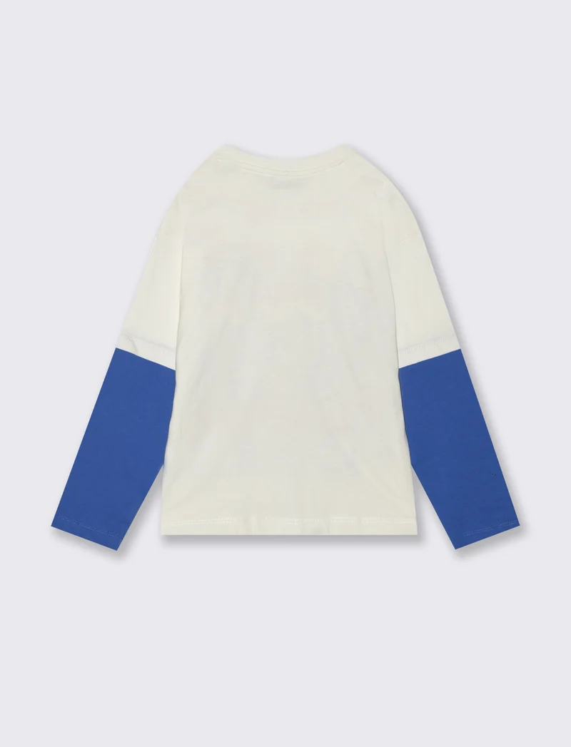 T-SHIRT MANICA LUNGA DC COMICS - Bianco