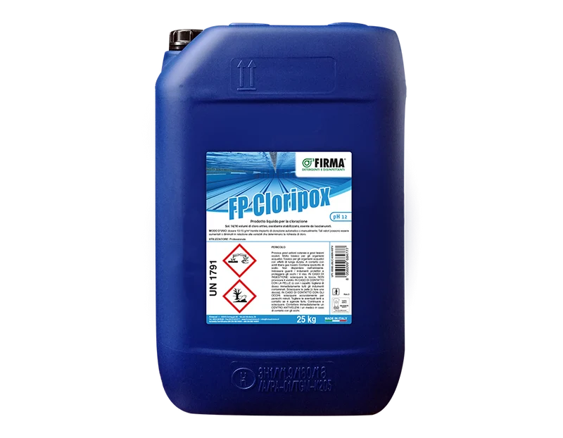 Cloro liquido per la clorazione dell'acqua FP Cloripox Firma Chimica