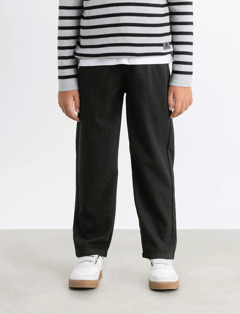 Pantalone con pence. - Grigio