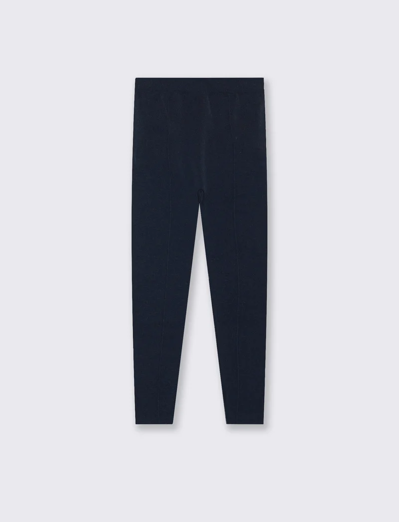 Leggings aderente con zip - Blu