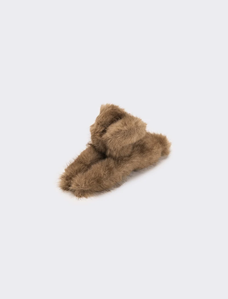 Pinza donna con pelliccia - Beige