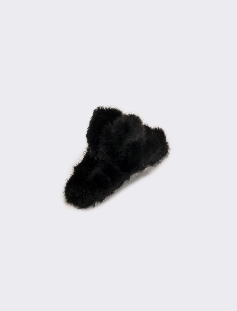 Pinza donna con pelliccia - Nero
