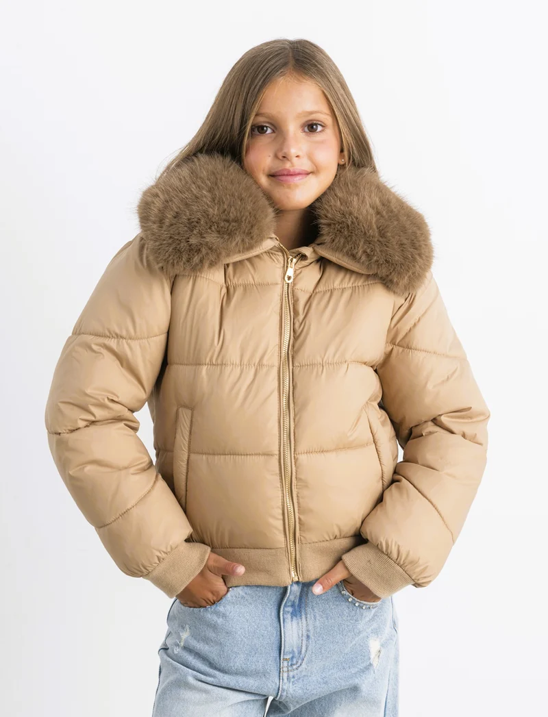 Giubbino imbottito bambina - Beige