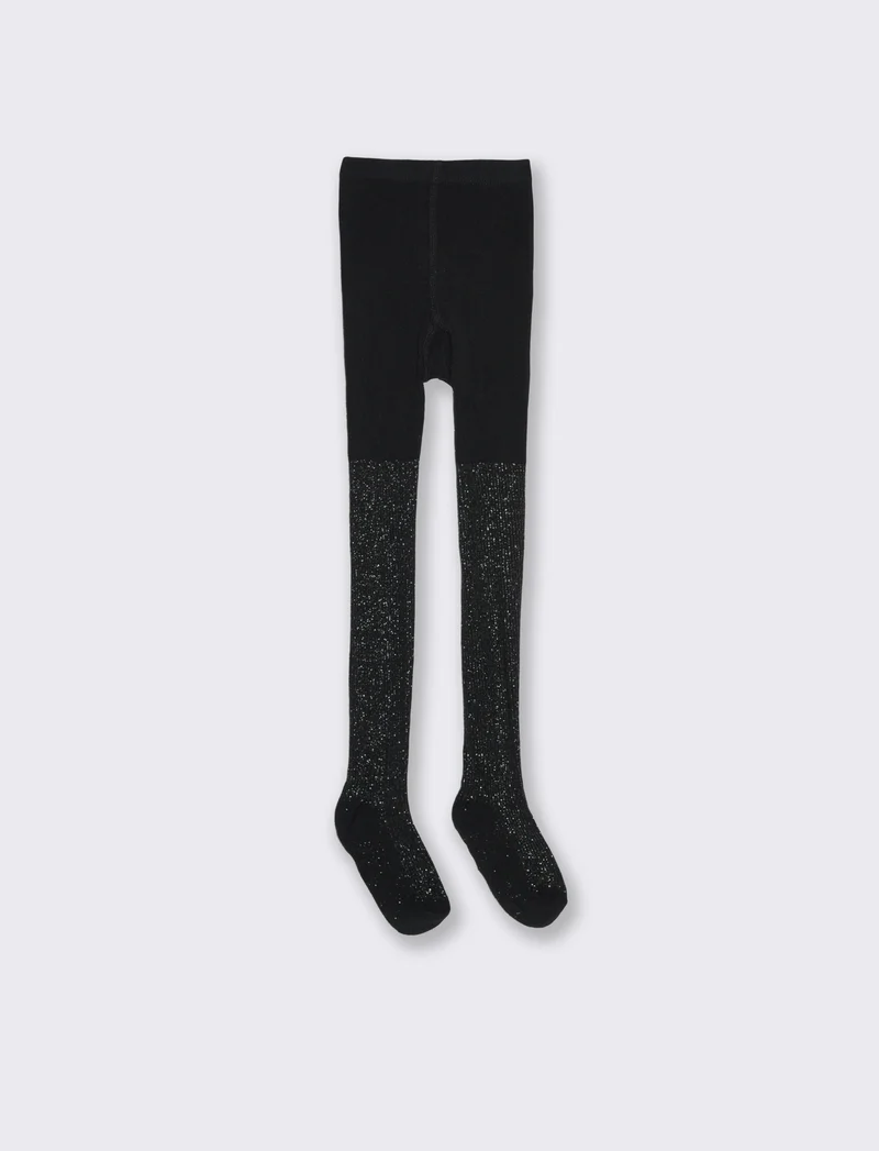 Calze con lurex tinta unita. - Nero