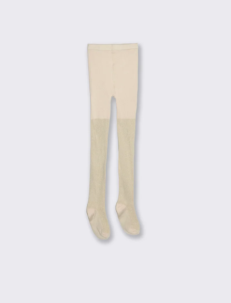 Calze con lurex tinta unita. - Beige