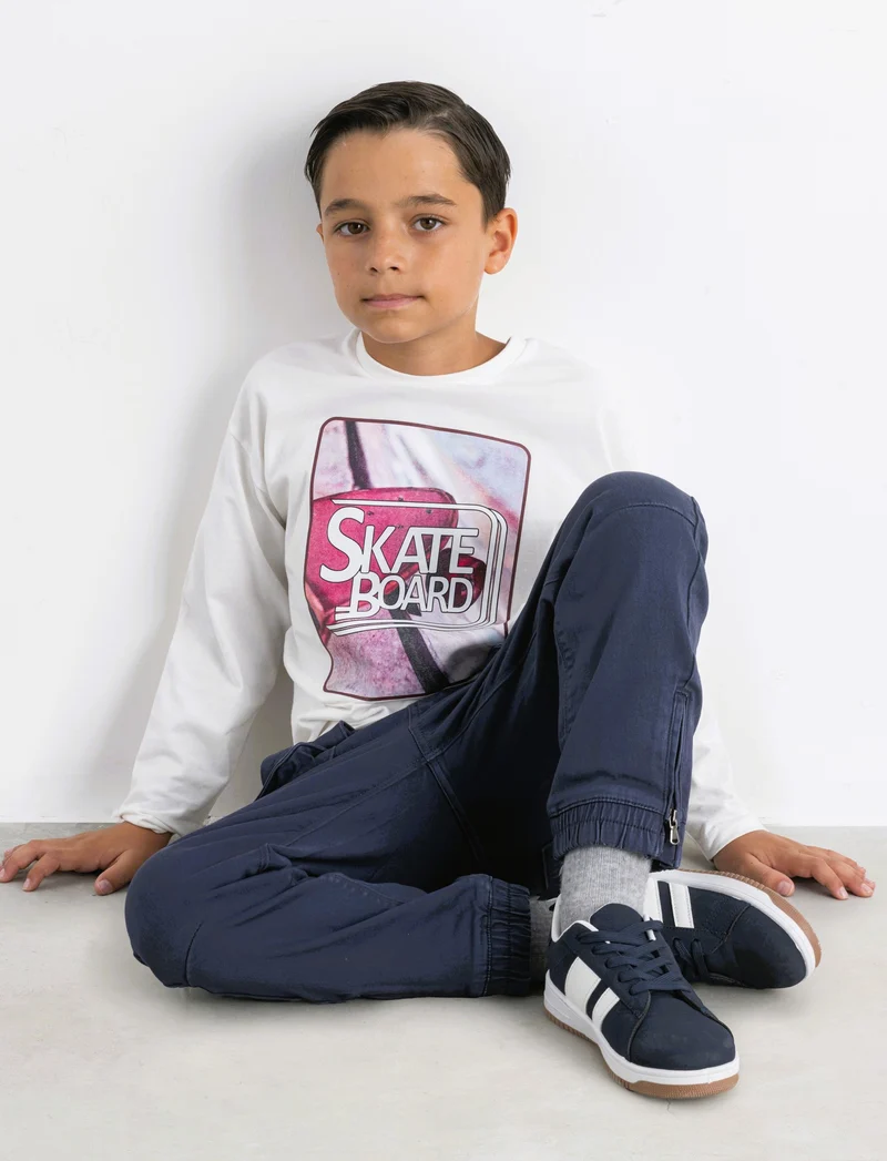 T-SHIRT MANICA LUNGA - Bianco latte