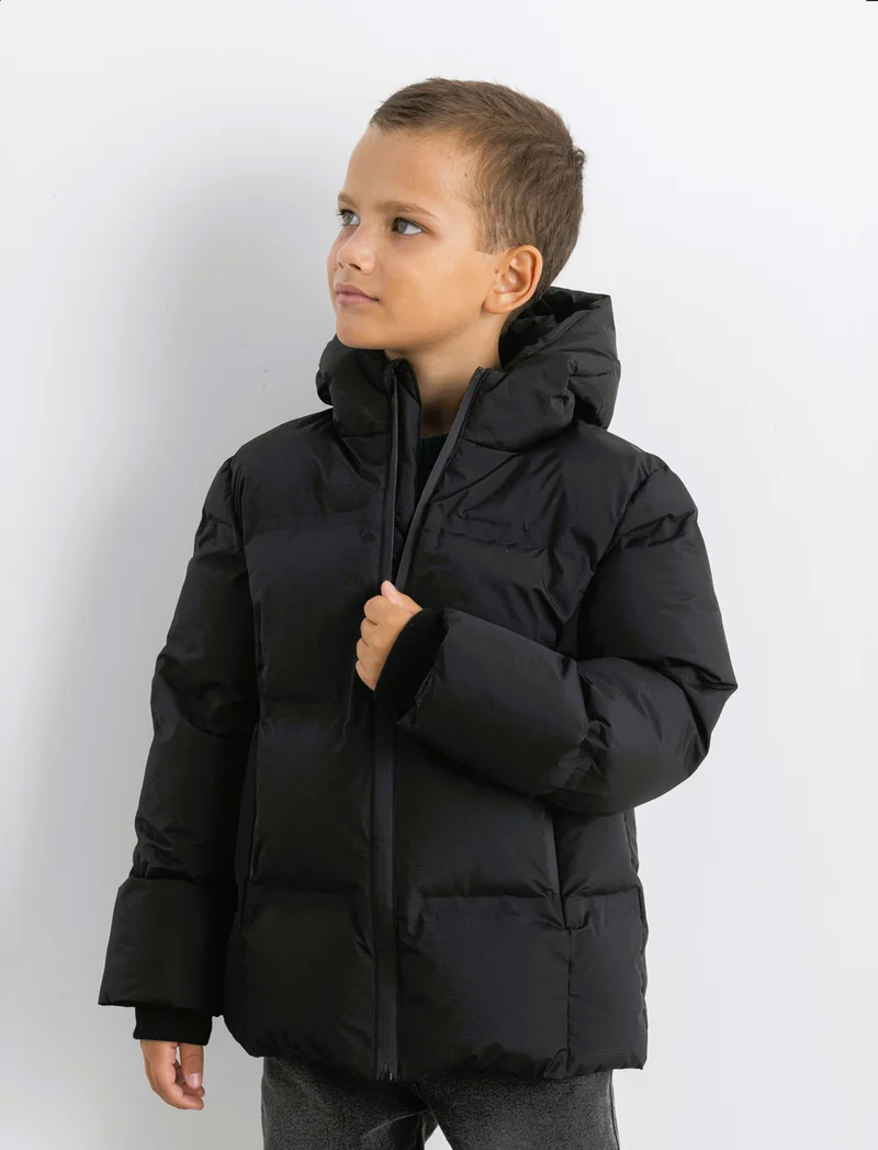 PIUMINO CON ZIP - Nero