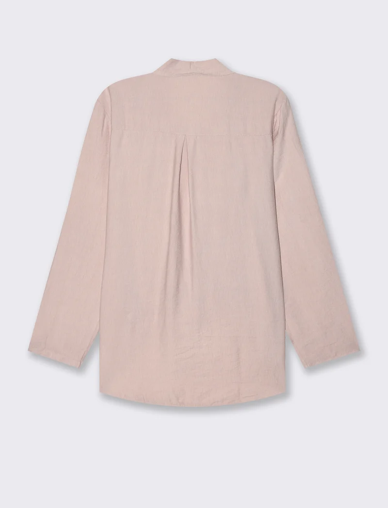 Camicia con nodo al fondo per donna - Rosa