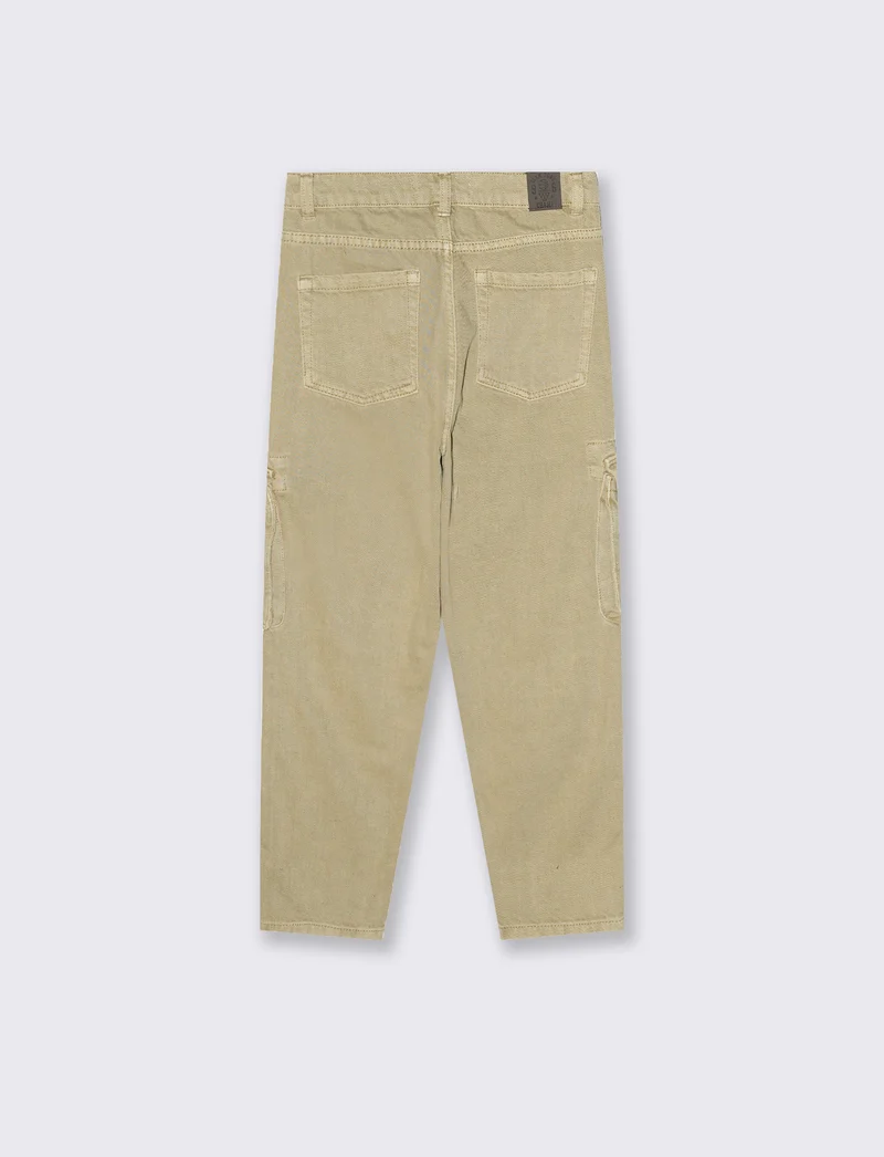 PANTALONI MULTITASCHE - Verde kaki