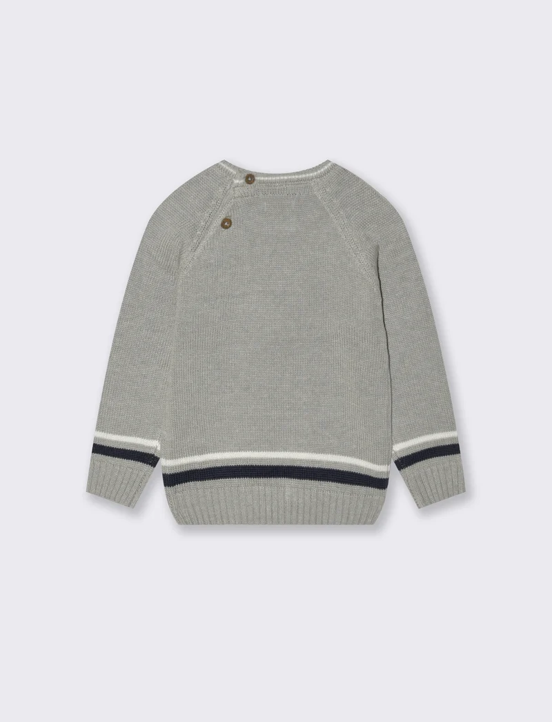 Cardigan con pelliccia interna - Grigio mel.