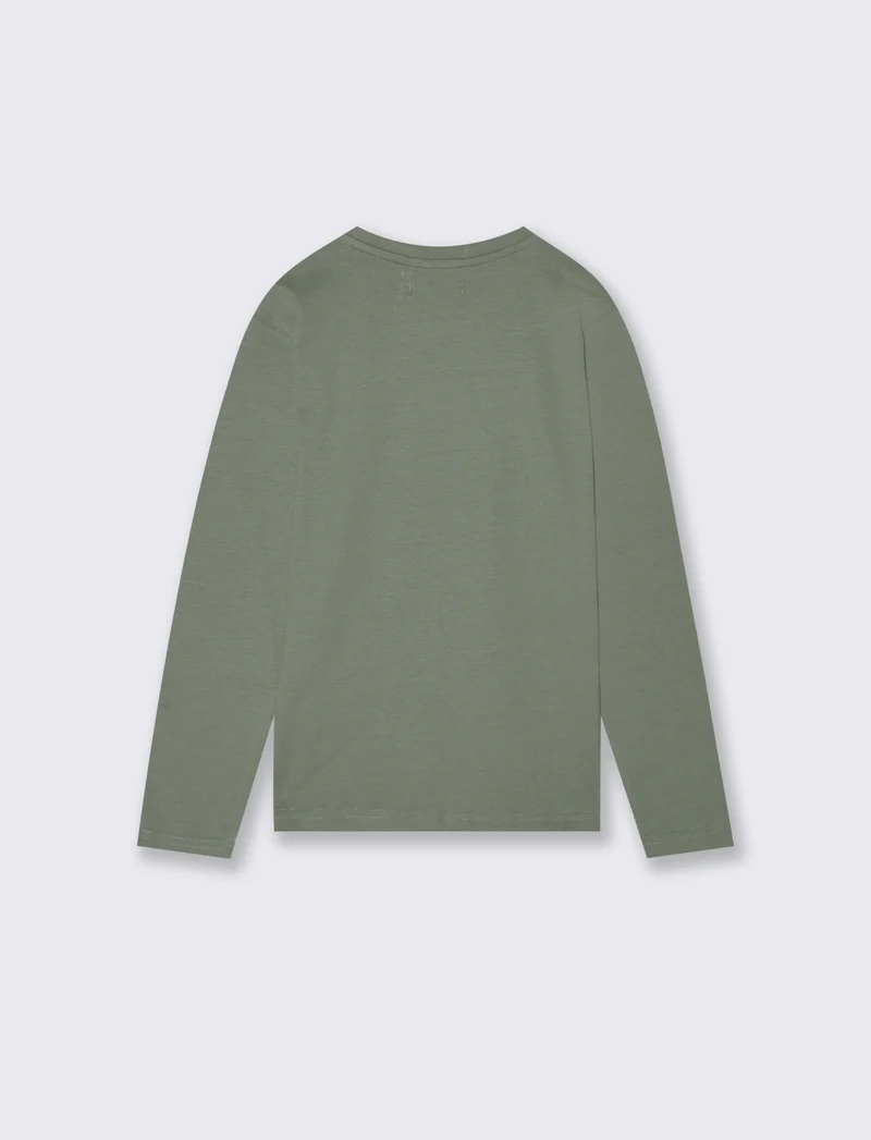 T-SHIRT MANICA LUNGA - Verde salvia