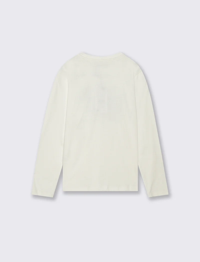 T-SHIRT MANICA LUNGA - Bianco latte