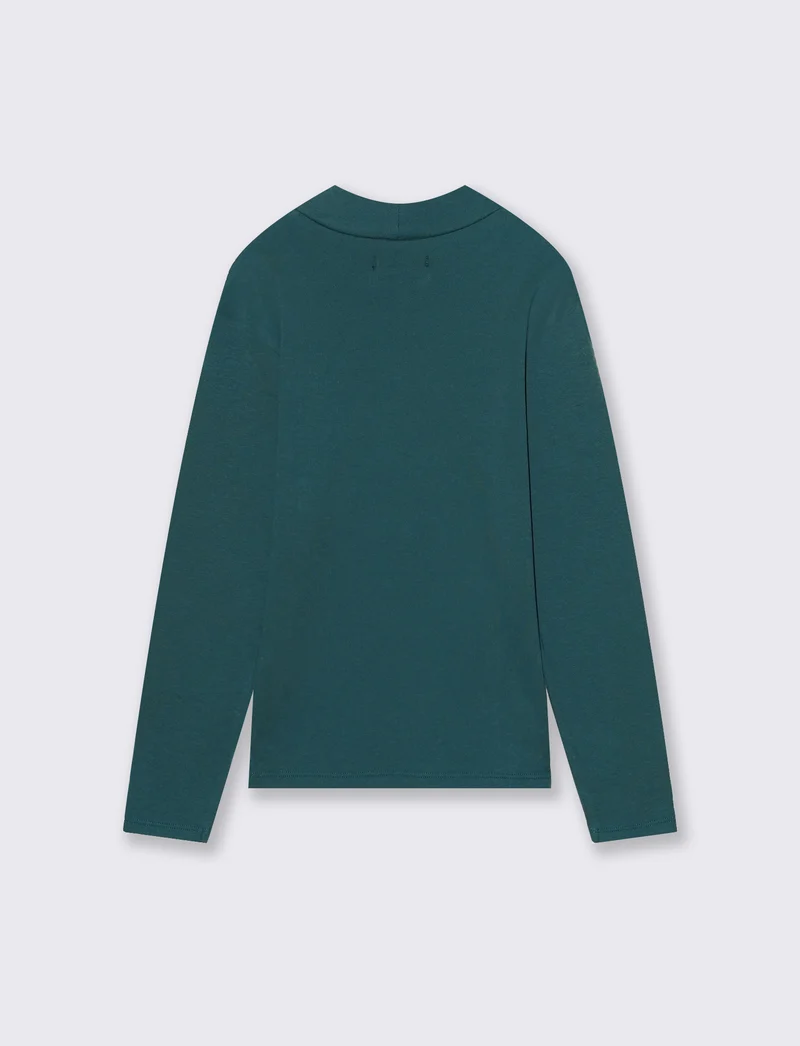 T-shirt mezzo collo caldo cotone. - Ottanio