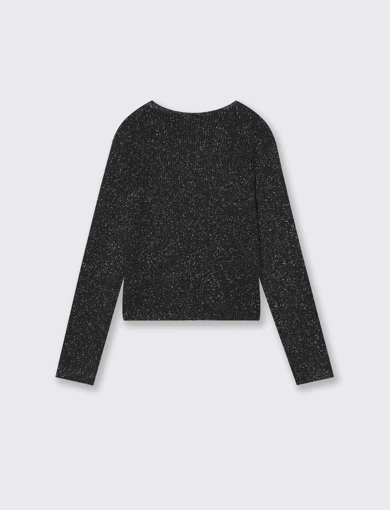 Maglia cardigan scollo a V - Nero