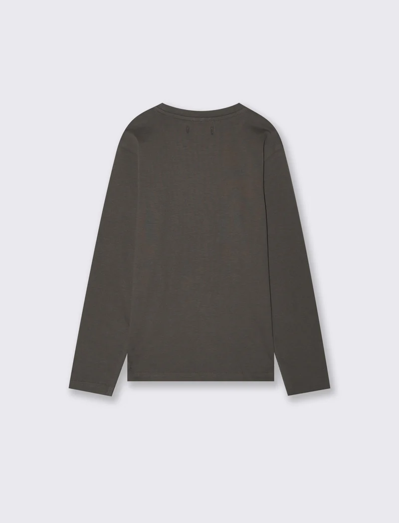T-SHIRT IN JERSEY DI COTONE - Moka