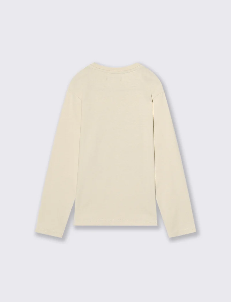 T-SHIRT IN JERSEY DI COTONE - Beige