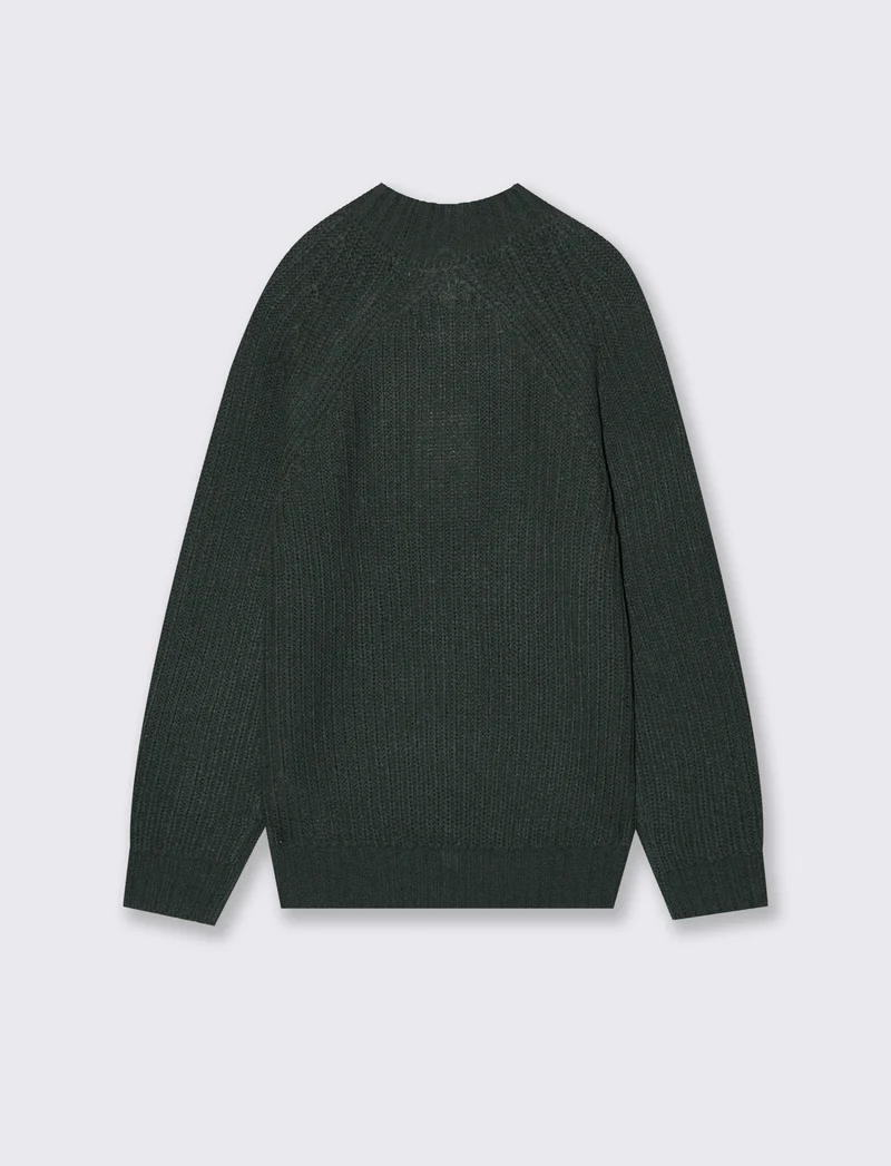 MAGLIA CON COLLO DOLCE VITA - Verde
