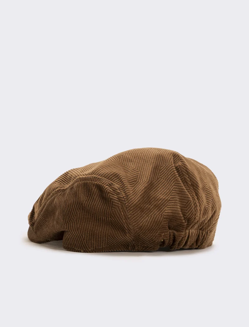 Cappello coppola in velluto uomo - Beige