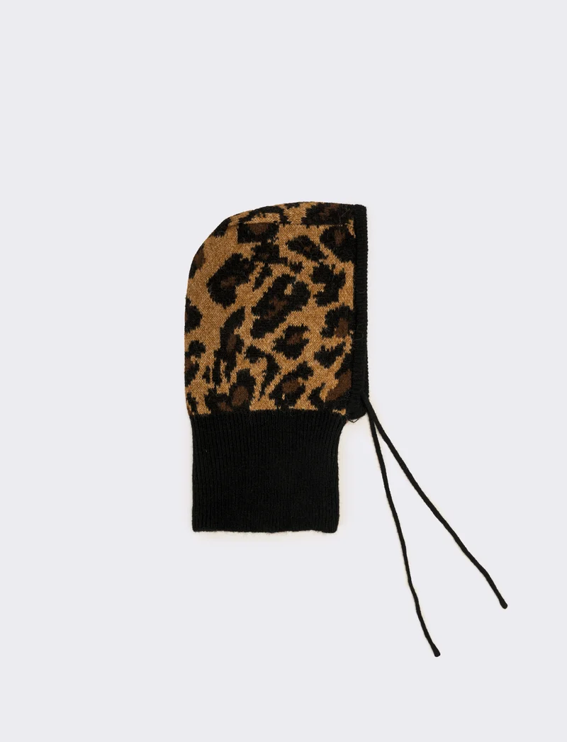Balaclava donna leopardato e nero - Leopardato