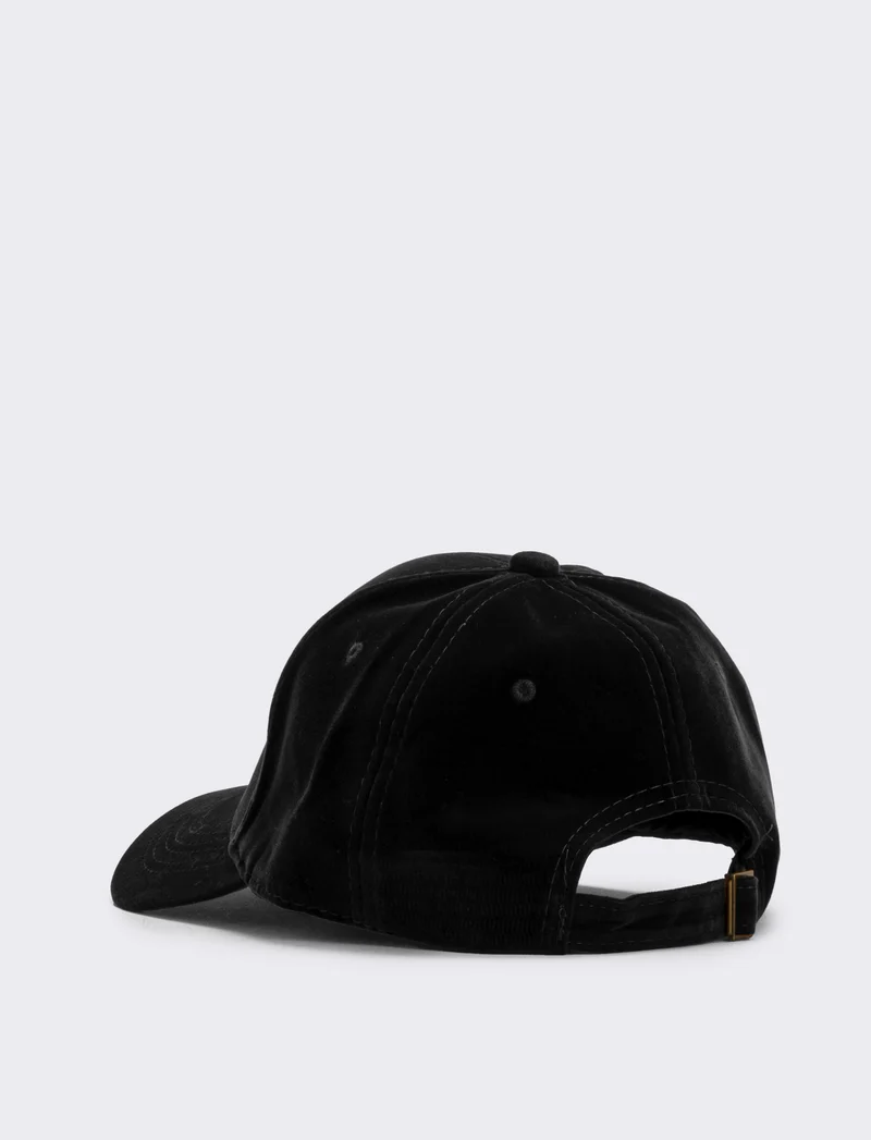 Cappello baseball velluto donna - Nero