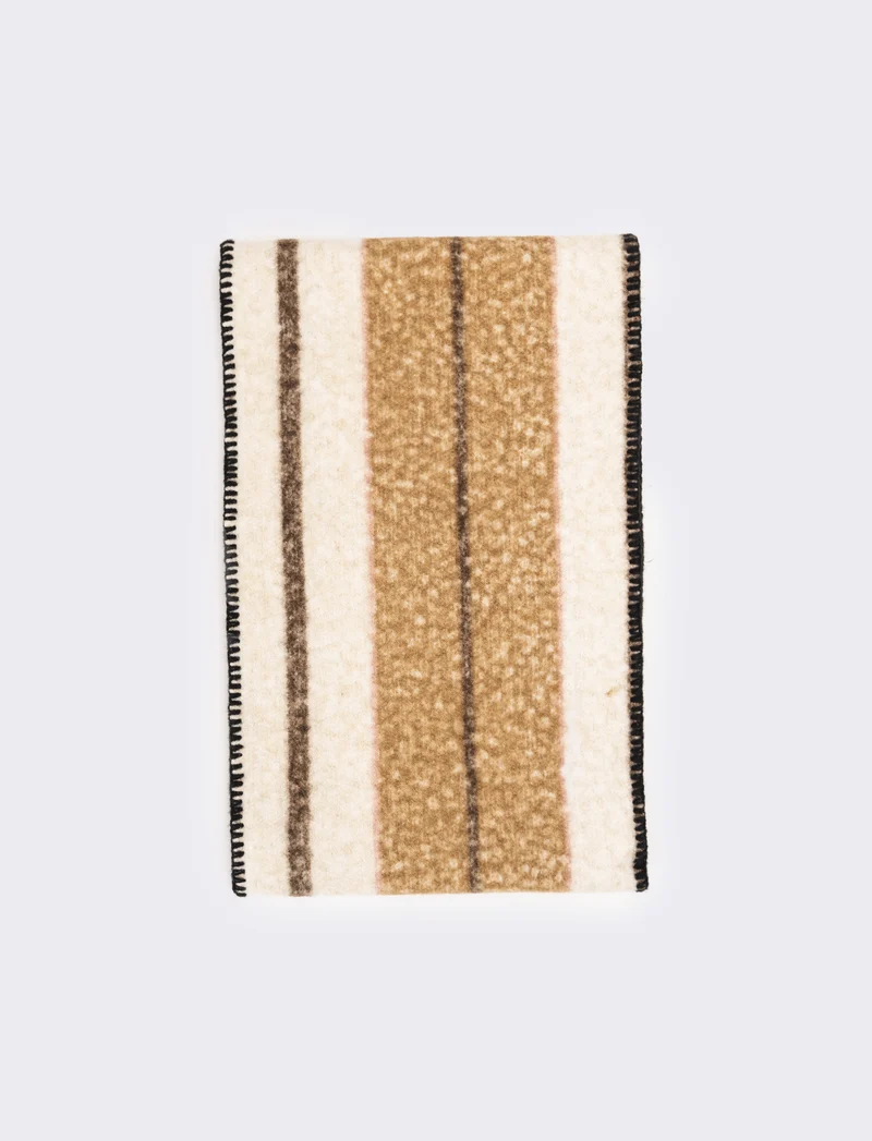 Sciarpa finta pelliccia agnello donna - Beige