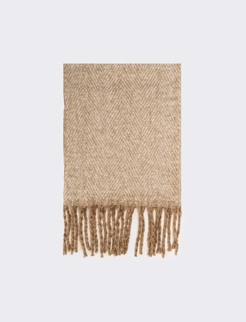 Sciarpa spigata donna - Beige