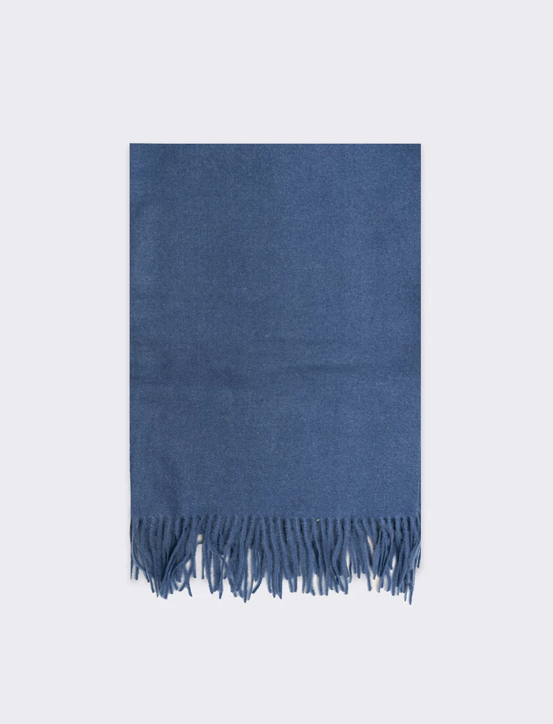 Sciarpa unito con frange uomo - Denim