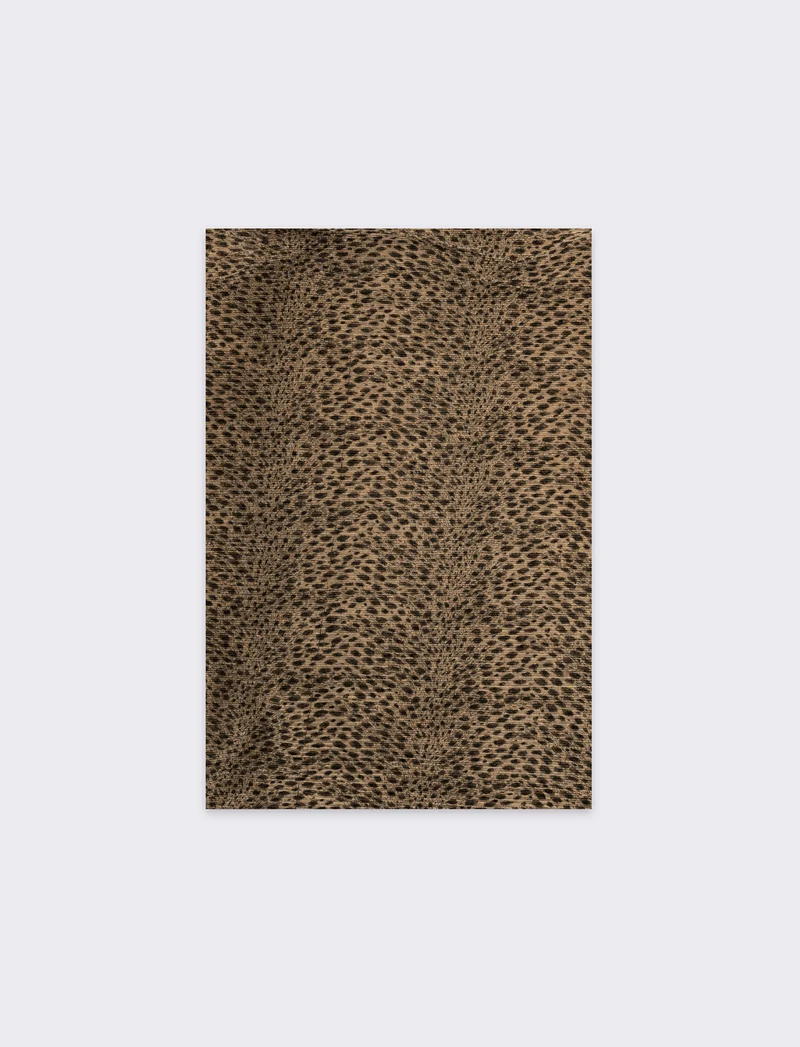 Foulard donna con rouche leopardato - Grigio