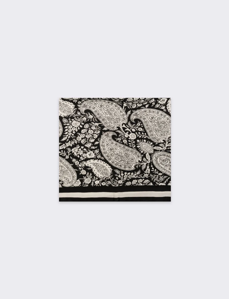 Foulard stampa paisley donna - Nero