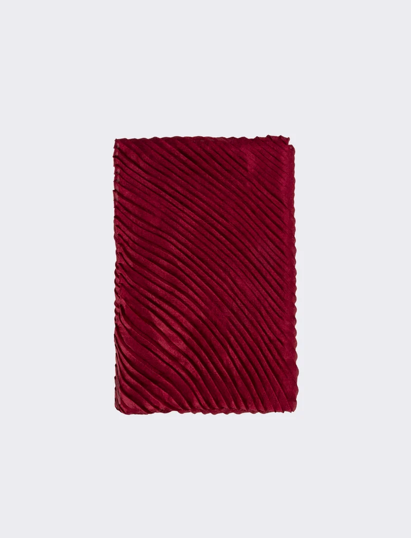 Foulard plissettato largo donna - Bordeaux