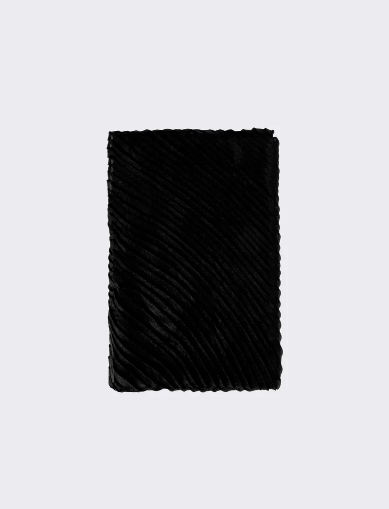 Foulard plissettato largo donna - Nero