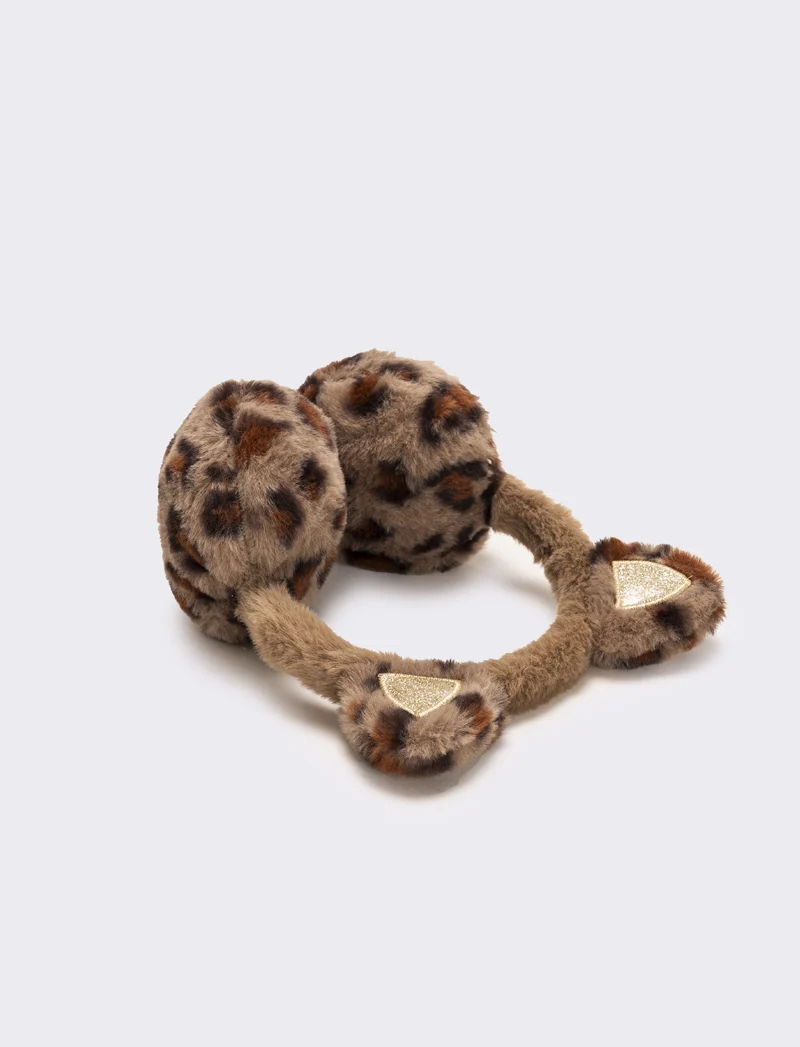Copriorecchie leopardato con orecchie - Moro