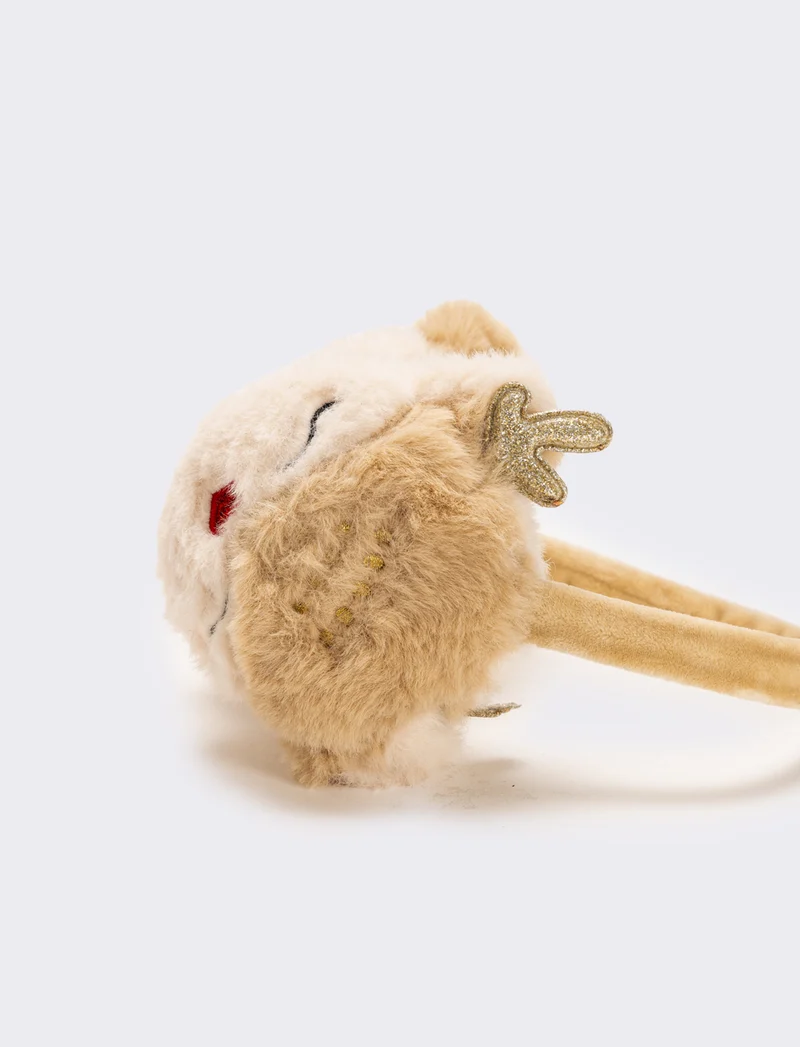 Copriorecchie bambina renna - Beige