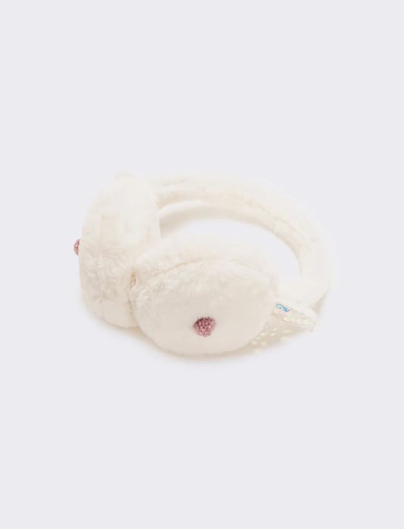 Copriorecchie coniglietta bambina - Bianco sporco