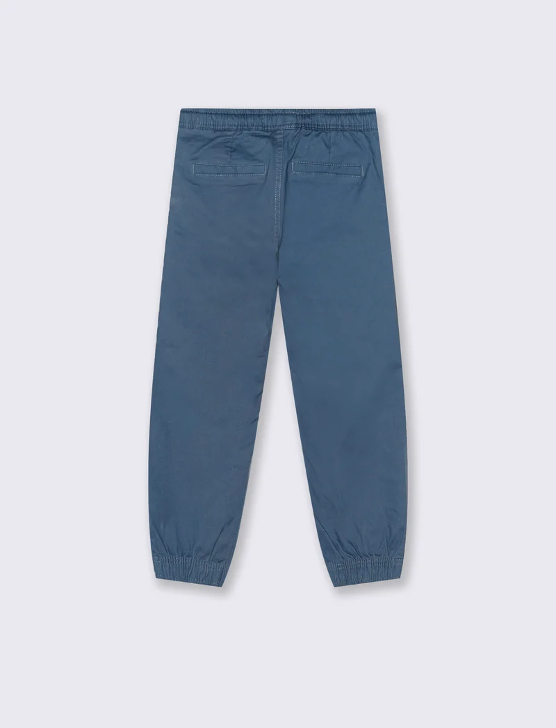 Jogger in twill. - Grigio