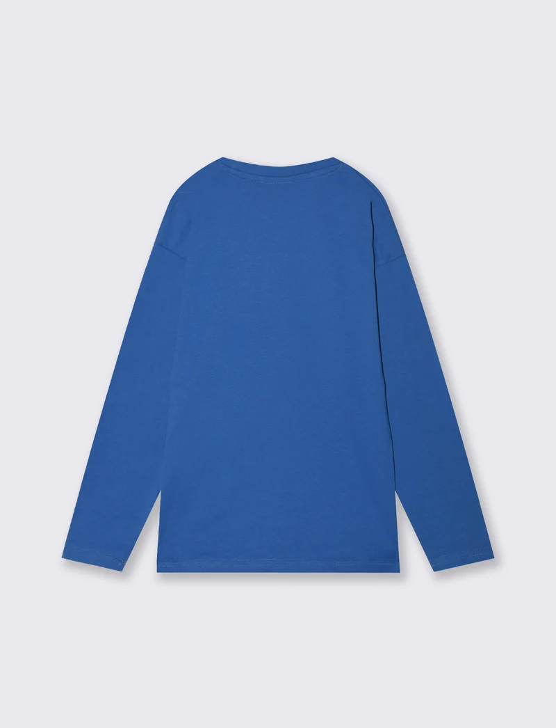 T-shirt NBA manica lunga - Blu cobalto