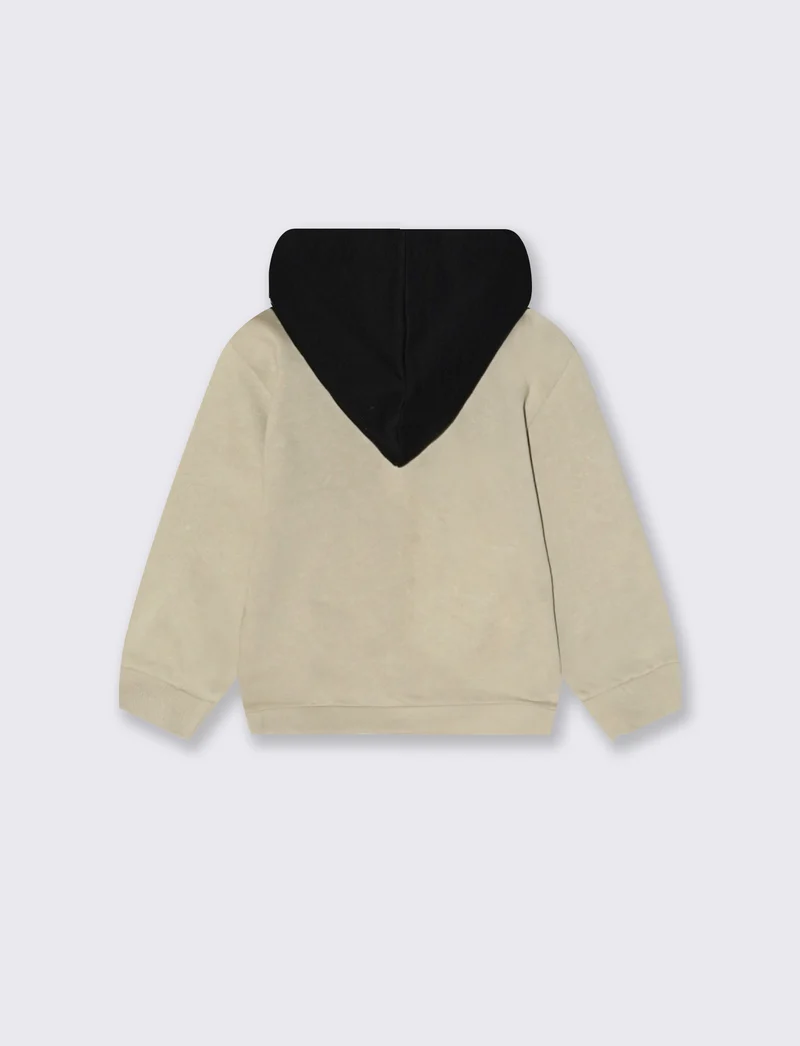 Felpa colori a contrasto - Beige