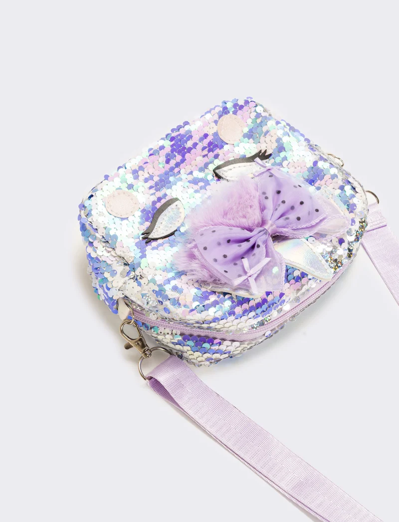 Borsa bambina a tracolla con unicorno - Lilla