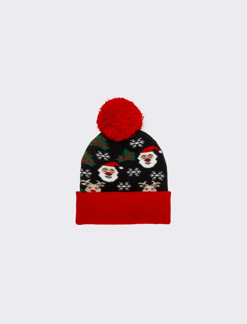 Cappello bambino soggetti natalizi - Rosso