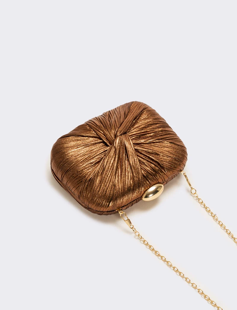 Borsa rigida con nodo laminata - Bronzo