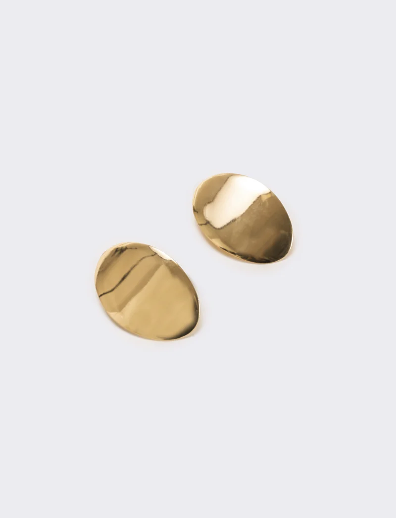 Orecchino bottone grande - Oro