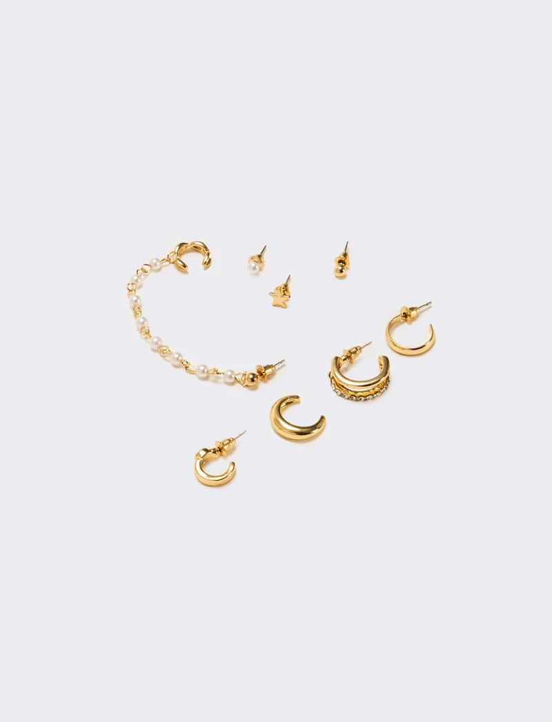 Orecchini 8 pezzi assortiti - Oro