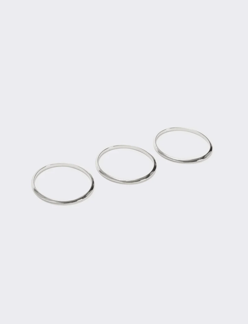 Card 3 bracciali oro argento e rose gold - Argento