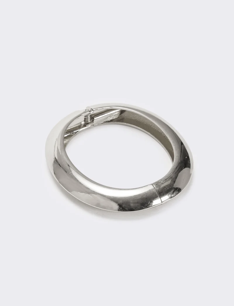 Bracciale rigido liscio - Argento