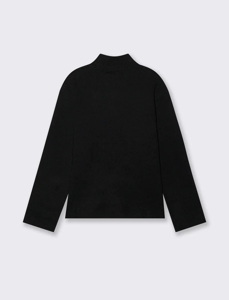PULLOVER IN PUNTO MILANO - Nero